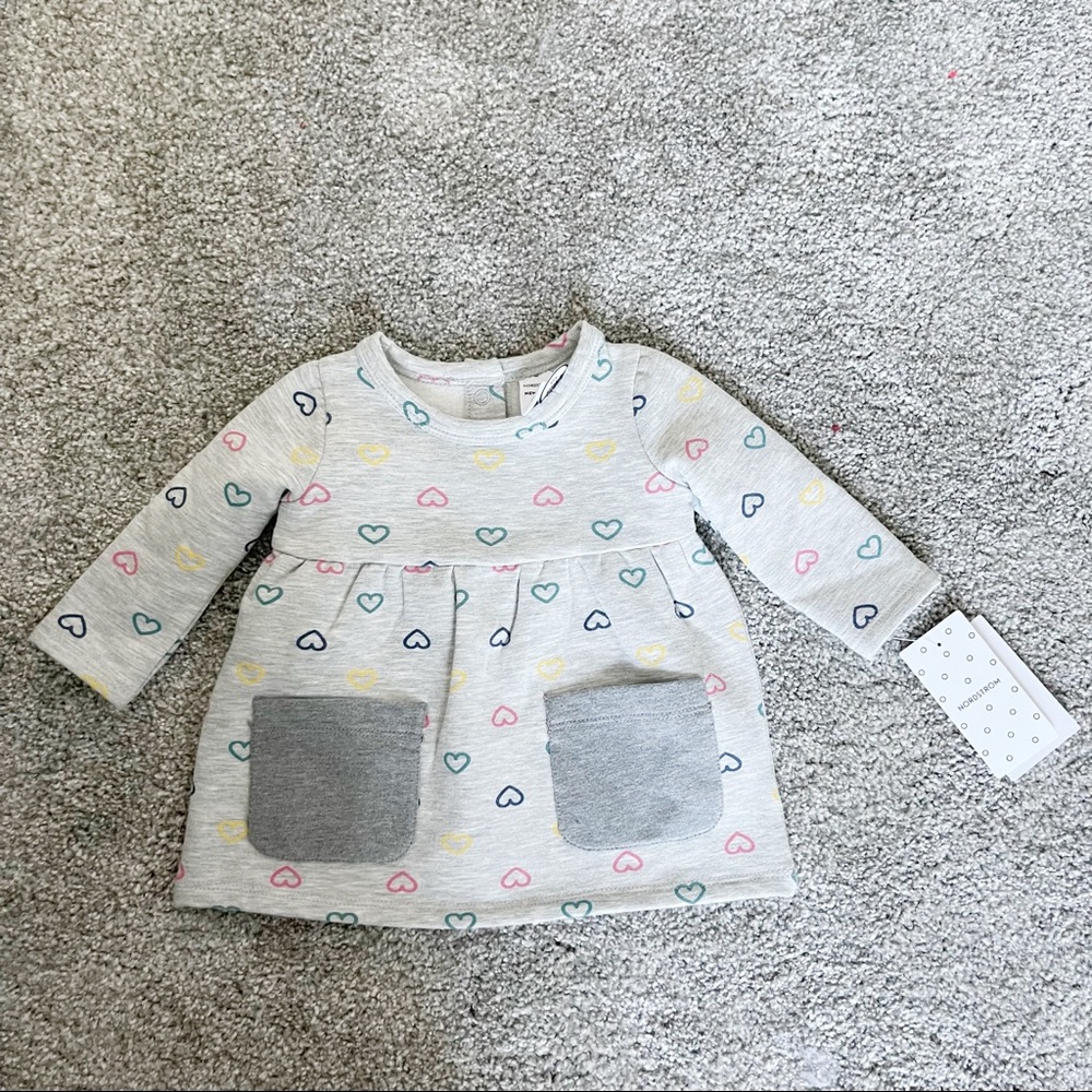 Nordstrom Gray Newborn Long Sleeve Top